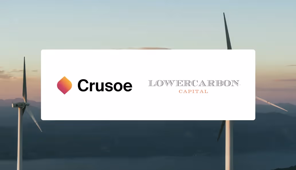 Crusoe and Lowercarbon Capital co-branded logos.