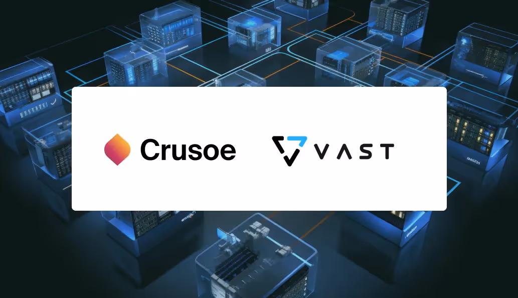 Crusoe and Vast co-branded logos.
