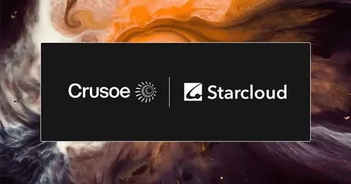 Image of Crusoe and Starcloud logos signifying new partnership