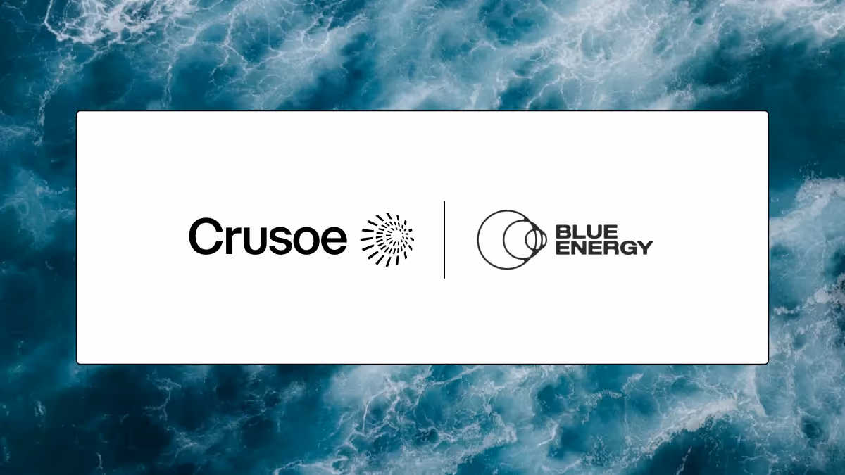 Image indicating new partnership between Crusoe and Blue Energy