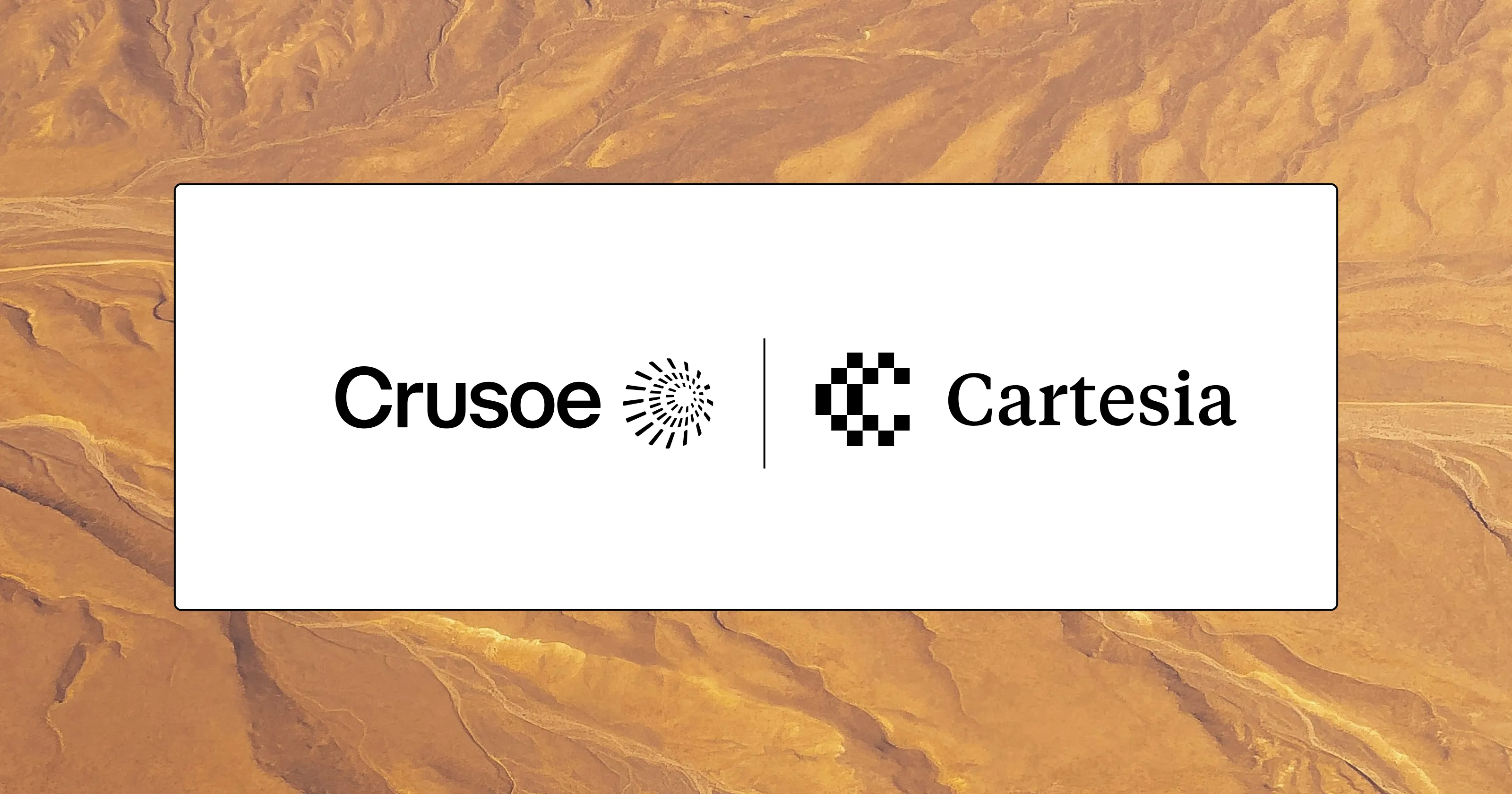Crusoe and Cartesia co-branded logos.