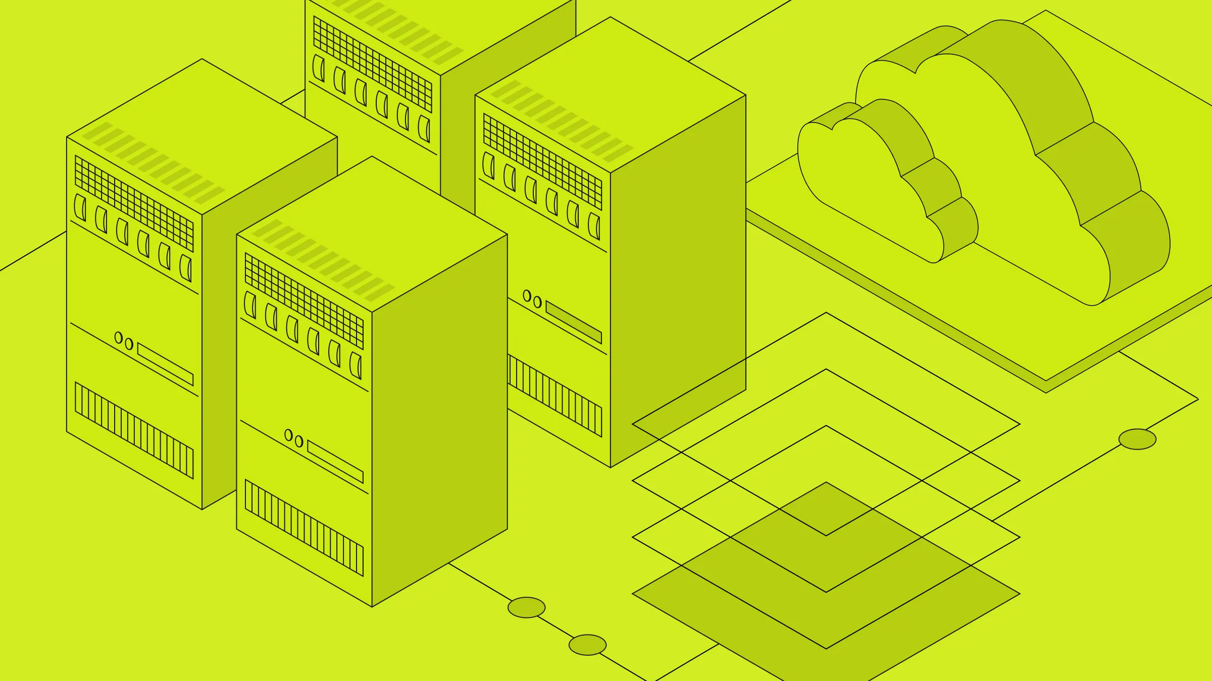 Diagram showing cloud servers and GPU racks interconnected via high-speed network, illustrating Crusoe's GB200 NVL72 infrastructure for distributed AI training