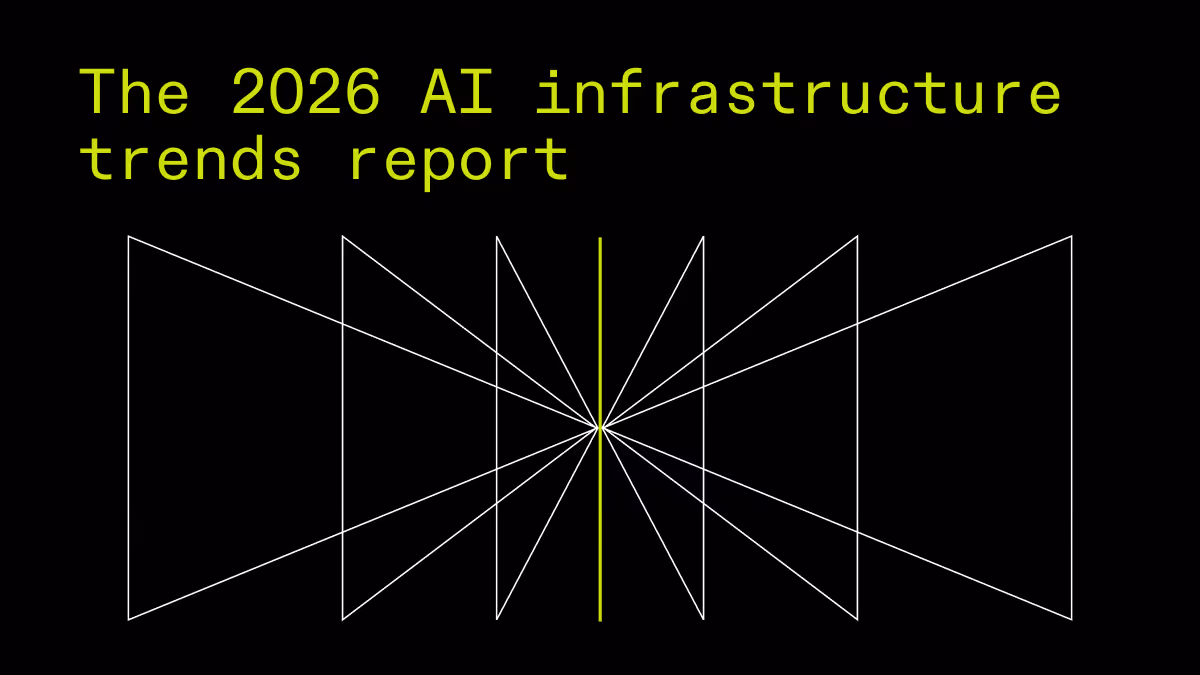 Cover image for the 2026 AI infrastructure trends report by Crusoe
