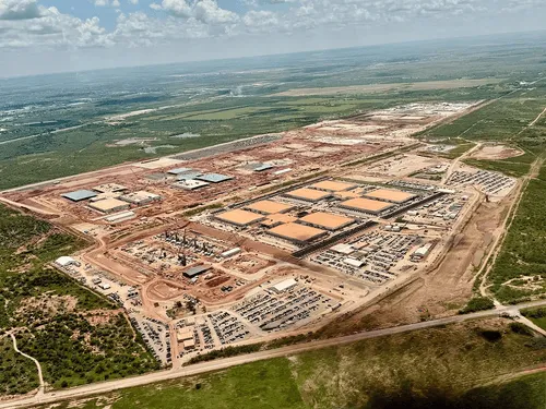 Aerial image of Abilene, TX - Crusoe data center site