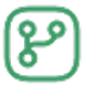 A green icon showing three circles connected by lines.