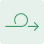 The icon of a green arrow that loop in itself.
