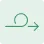 The icon of a green arrow that loop in itself.