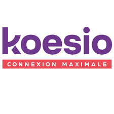 Logo Koesio avec slogan Connexion Maximale en dessous.