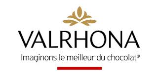 Logo Valrhona avec le slogan « Imaginons le meilleur du chocolat ».