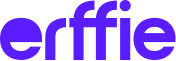 Logo van Erffie met paarsblauwe letters.