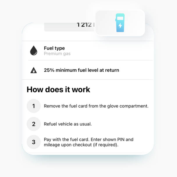 manual for refueling the car