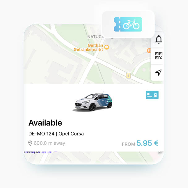 tariffs and conditions of a shared car