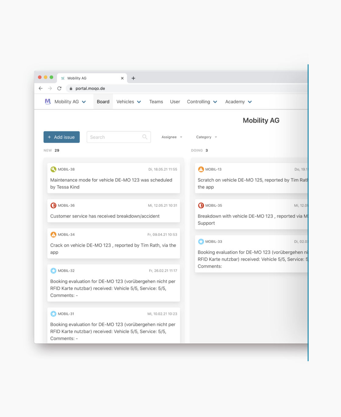 Provider task manager as a canvas board