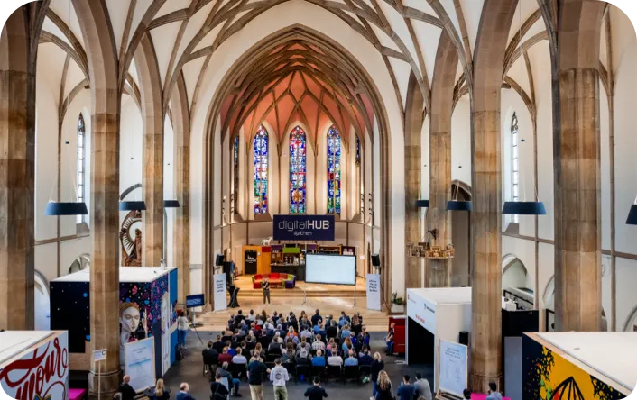 an overview of the location in the church