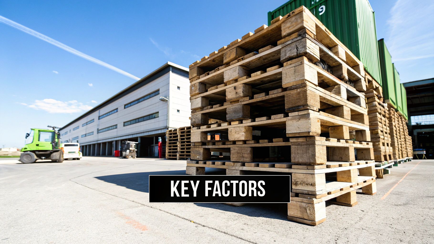 A forklift loading a pallet of freight into a large truck.