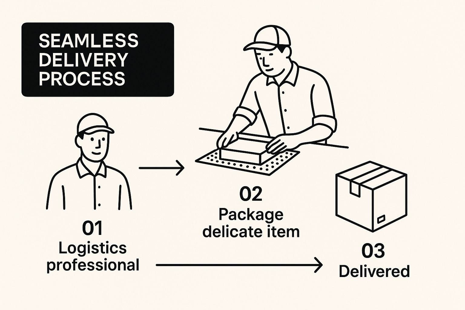 Infographic about what is white glove delivery service