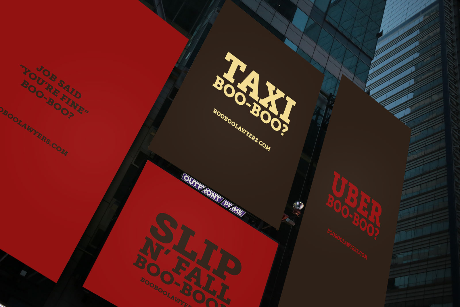 Boo-Boo Lawyers digital billboards