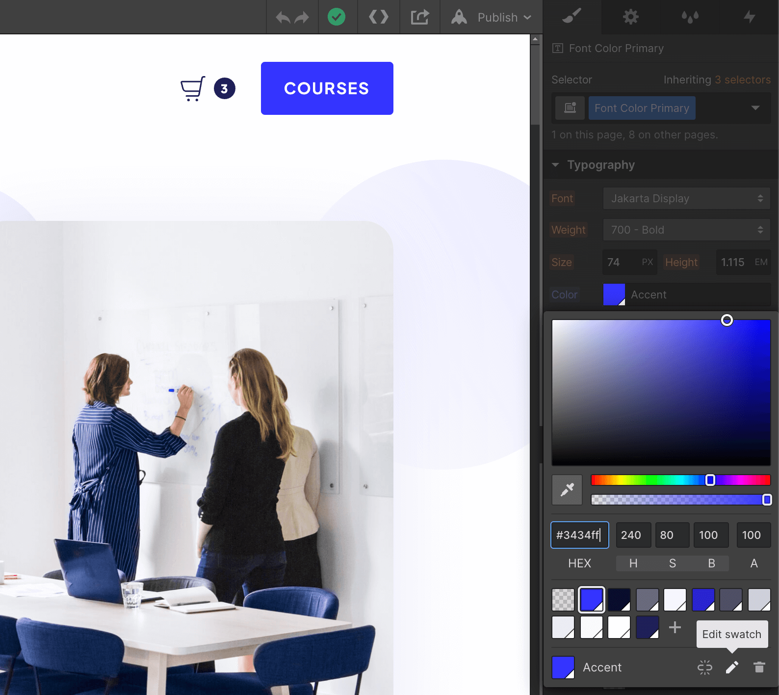 Colors - Academy Webflow Template