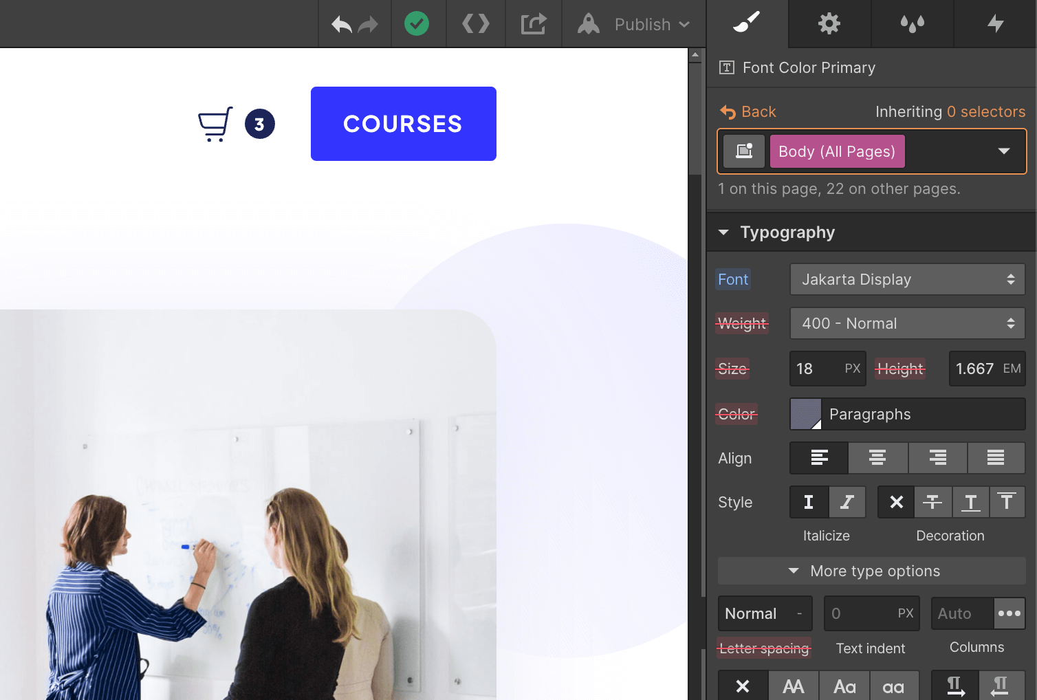 Typography - Academy Webflow Template