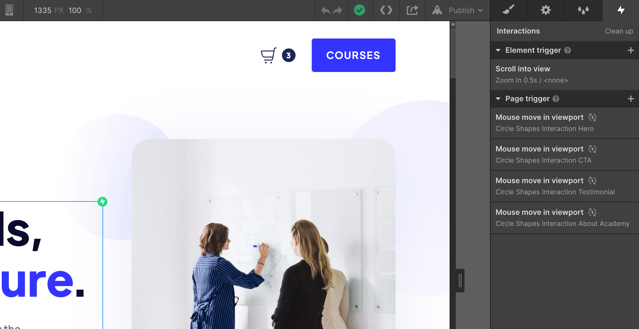 Animations - Academy Webflow Template
