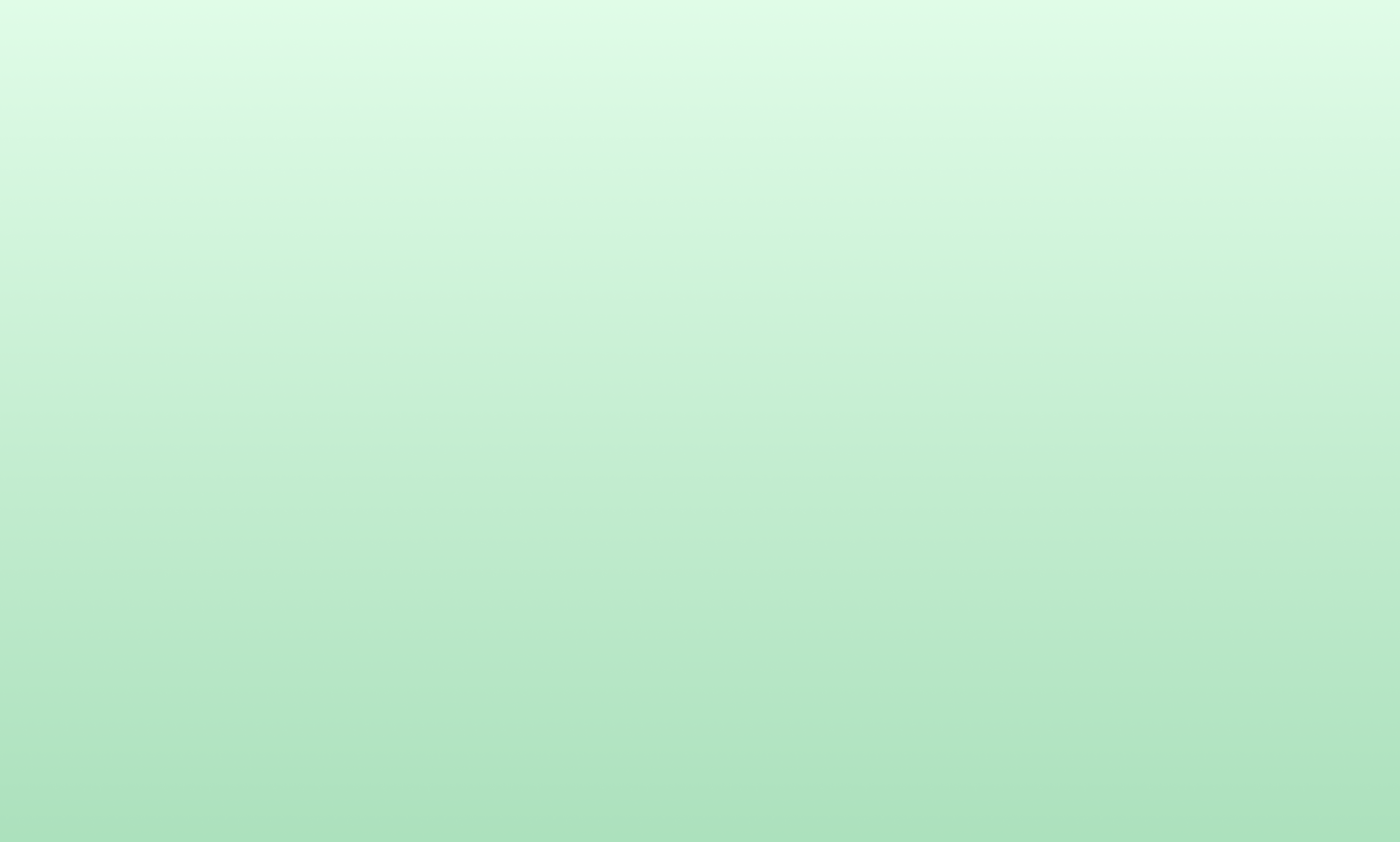 Gradient background transitioning from light green at the top to darker green at the bottom.
