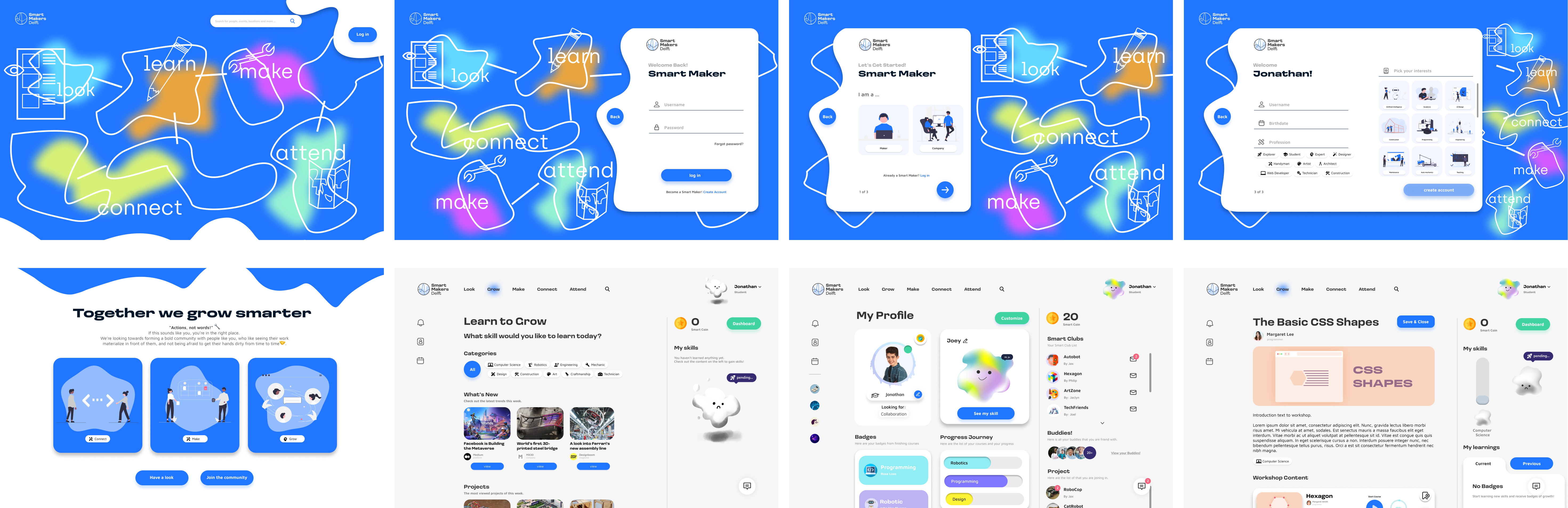 Series of mobile screens showcasing TravelLink app with login, trip status, community trips, map view, trip details, and user profile features.