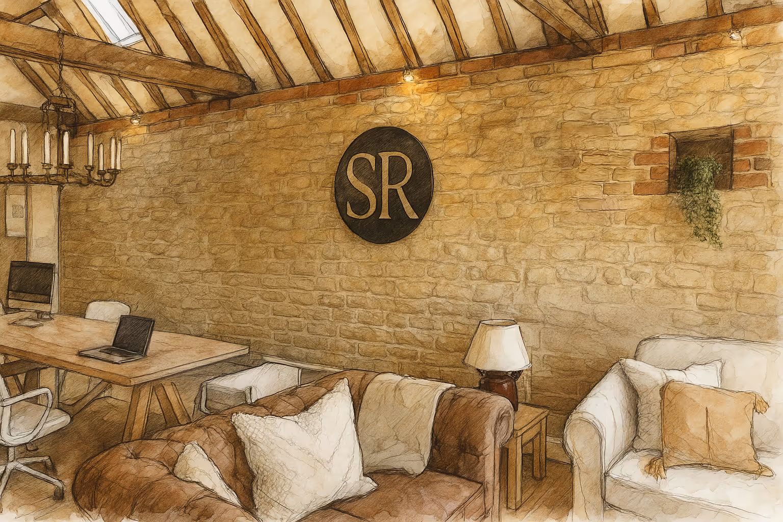 Illustration of an office