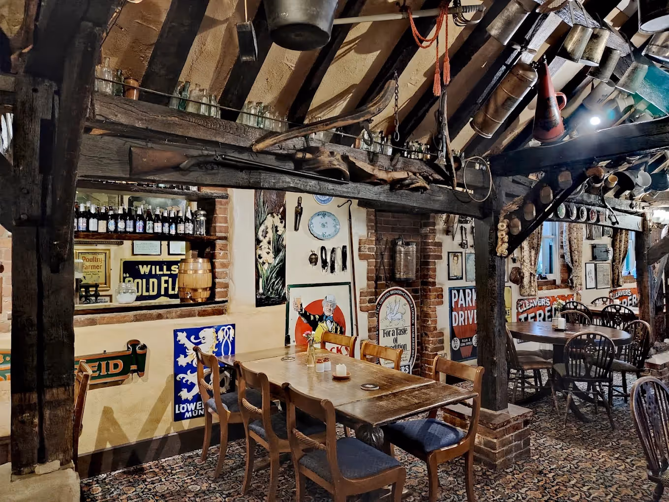 Interior of The Jolly Farmer pub in Bramley