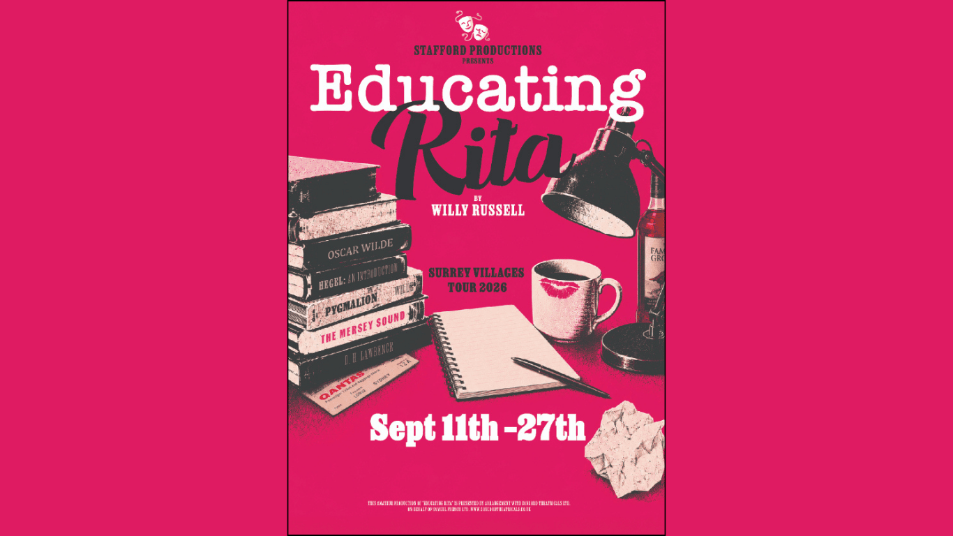 Pink show poster for Educating Rita play
