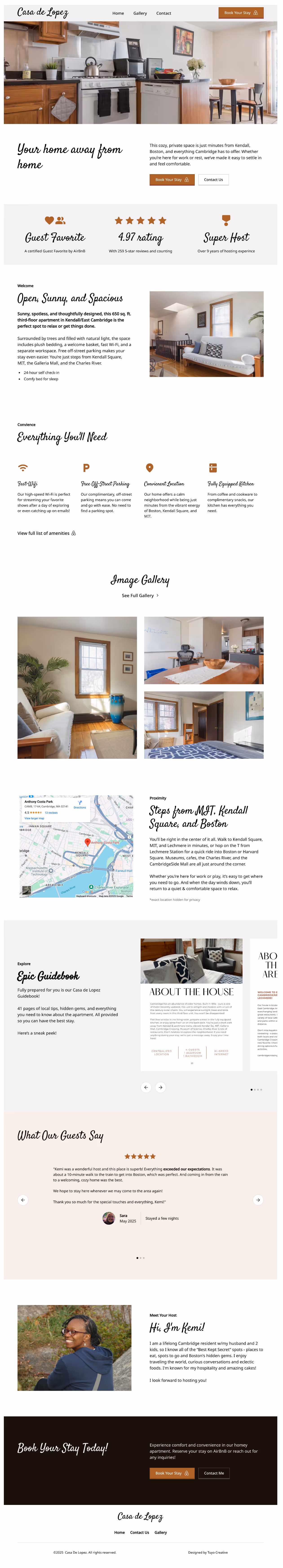 Mockup of a custom made website