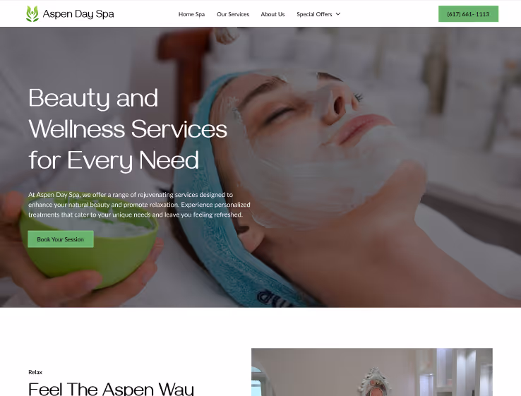 Webpage mockup