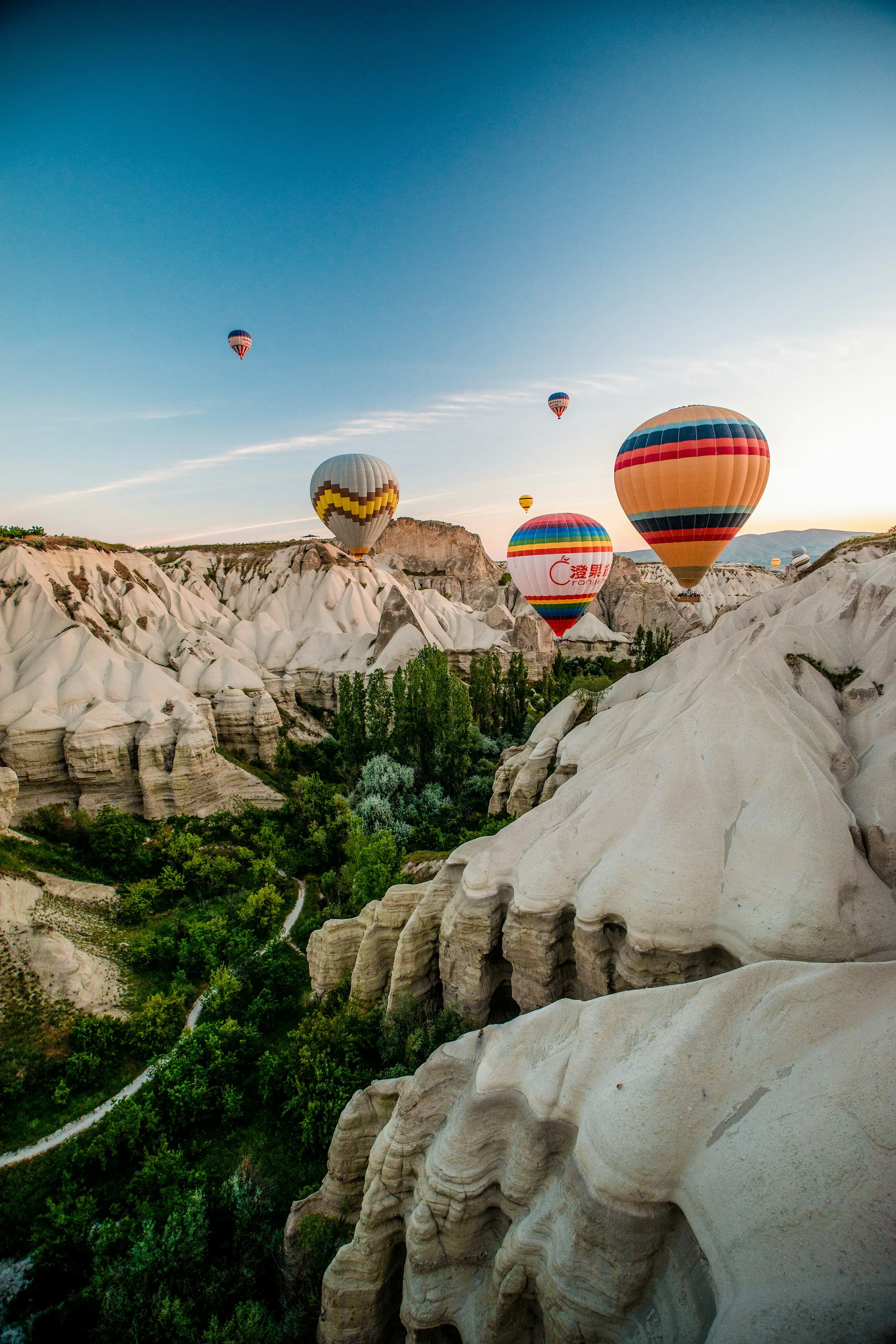 A large air balloon float over the air