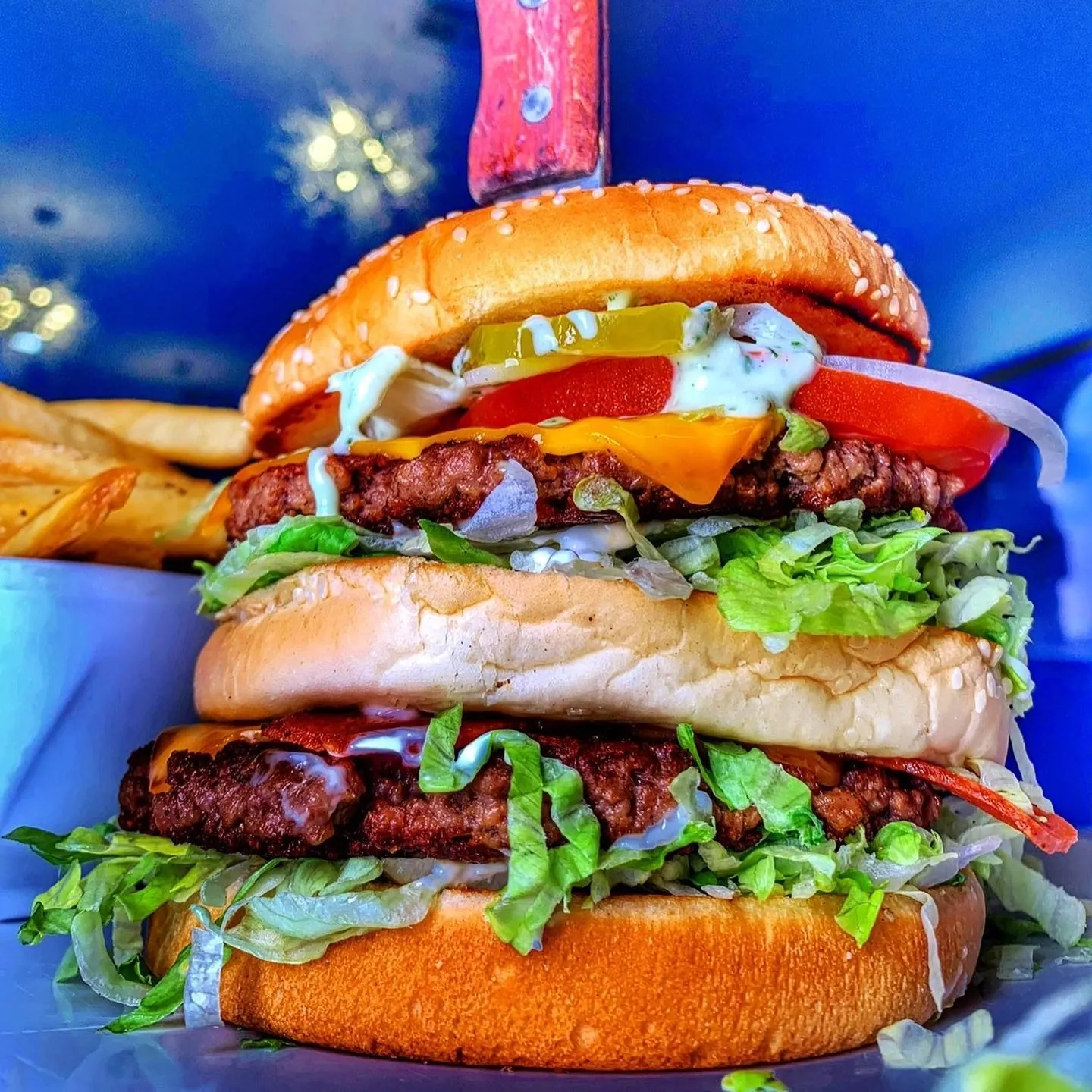 a big hamburger