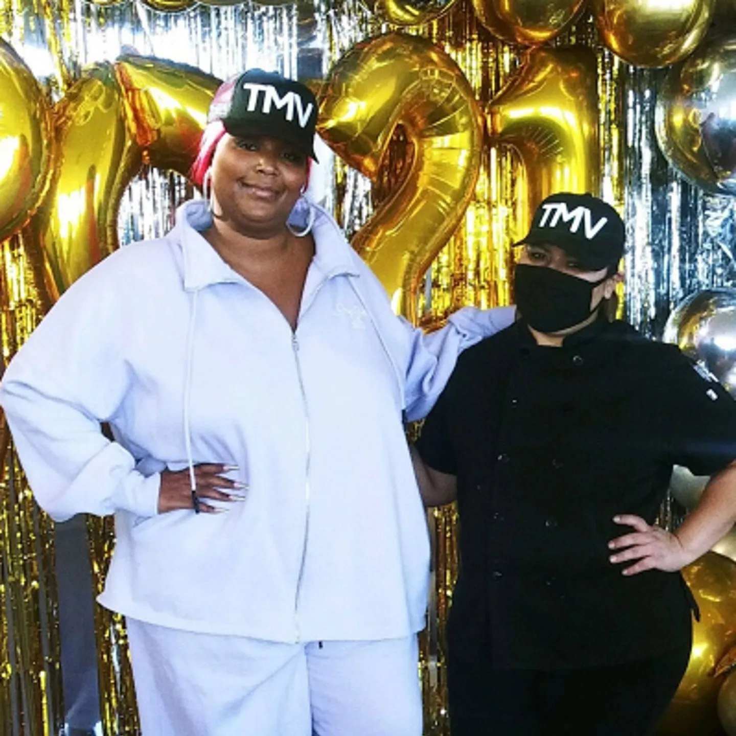 Lizzo catering her party with the modern vegan