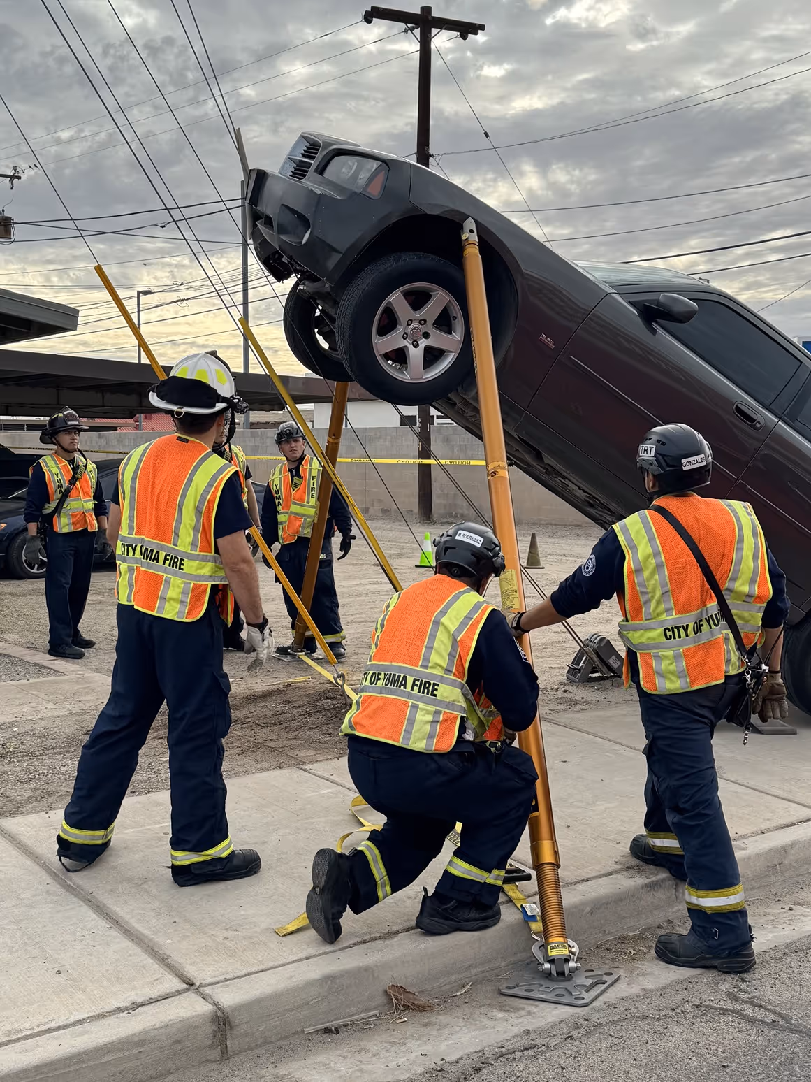 United Yuma firefighters in action