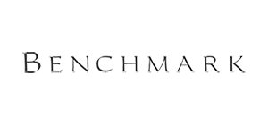Logo for the retailer Benchmark which is simply their name in all capital letters