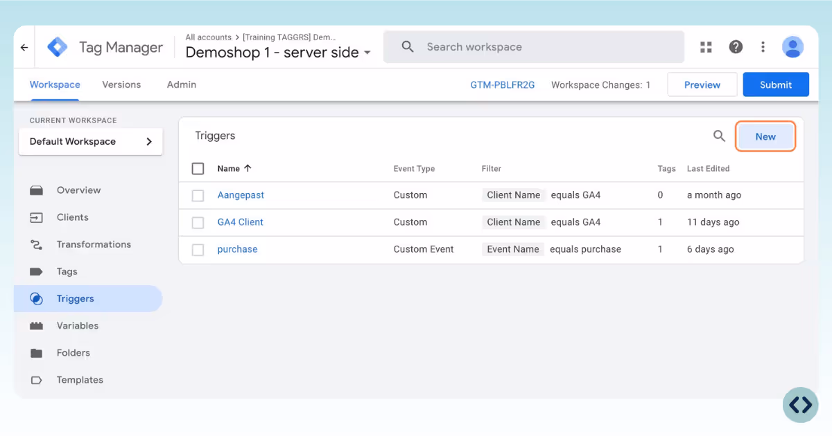 Set a new trigger in Google Tag Manager (server container) for your Google Analytics 4 server-side tracking