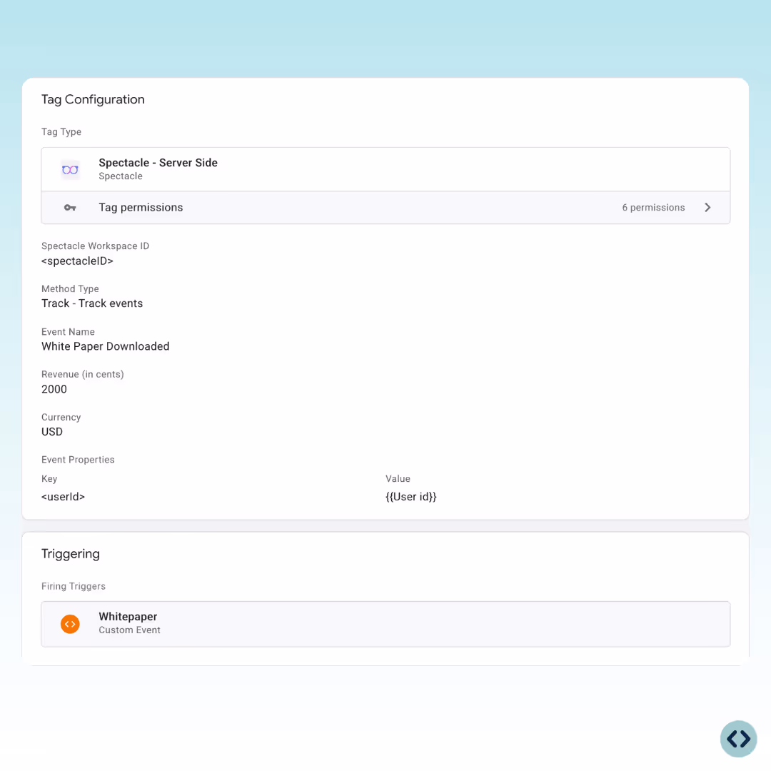 How to set up another trigger in your Spectacle server-side tracking tag