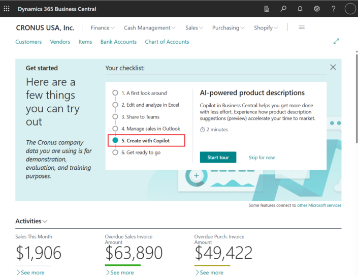 Microsoft Dynamics 365 Business Central: AI-powered product descriptions
