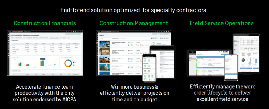 End-to-end Sage solutions optimized for specialty contractors. 