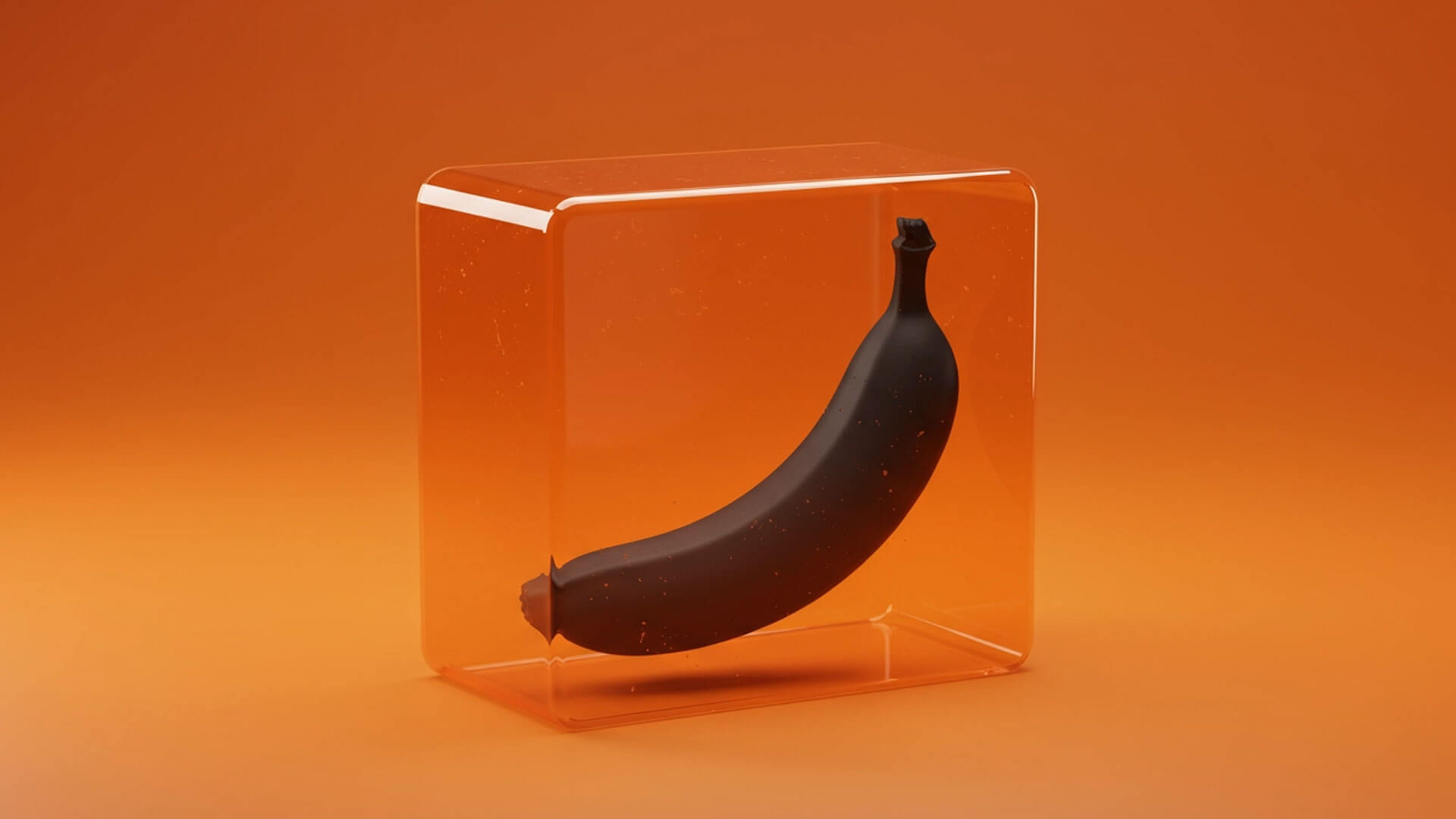 Banana in a icecube.