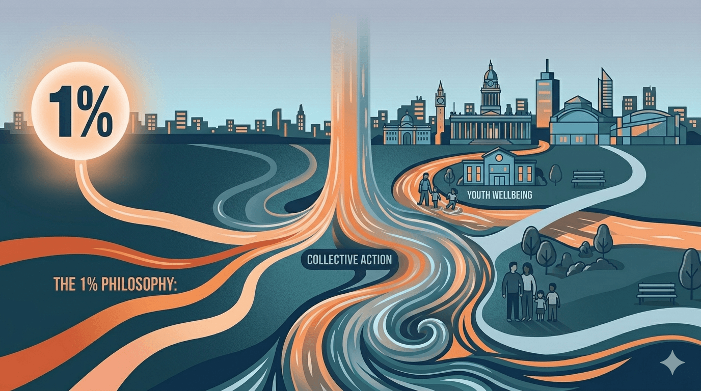 An explanation of the 1% model and why One for the City founded on this theory.