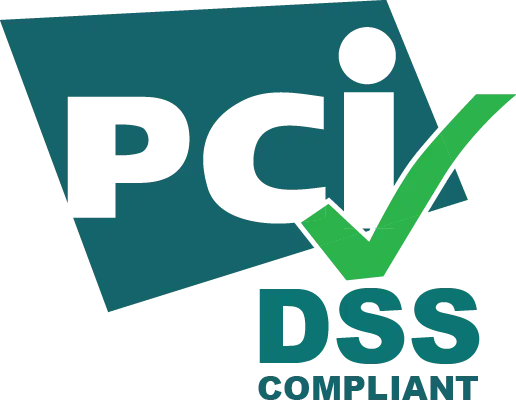 PCI DSS compliant badge for cybersecurity