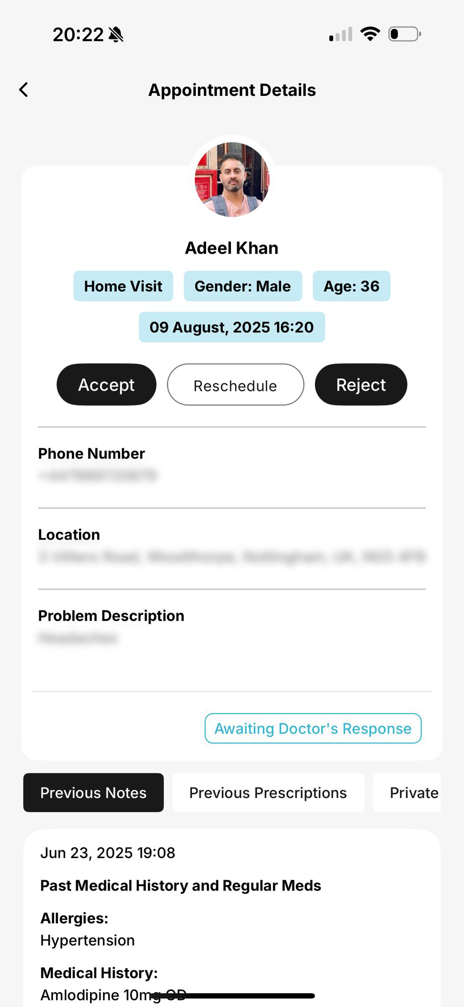 appointment detail