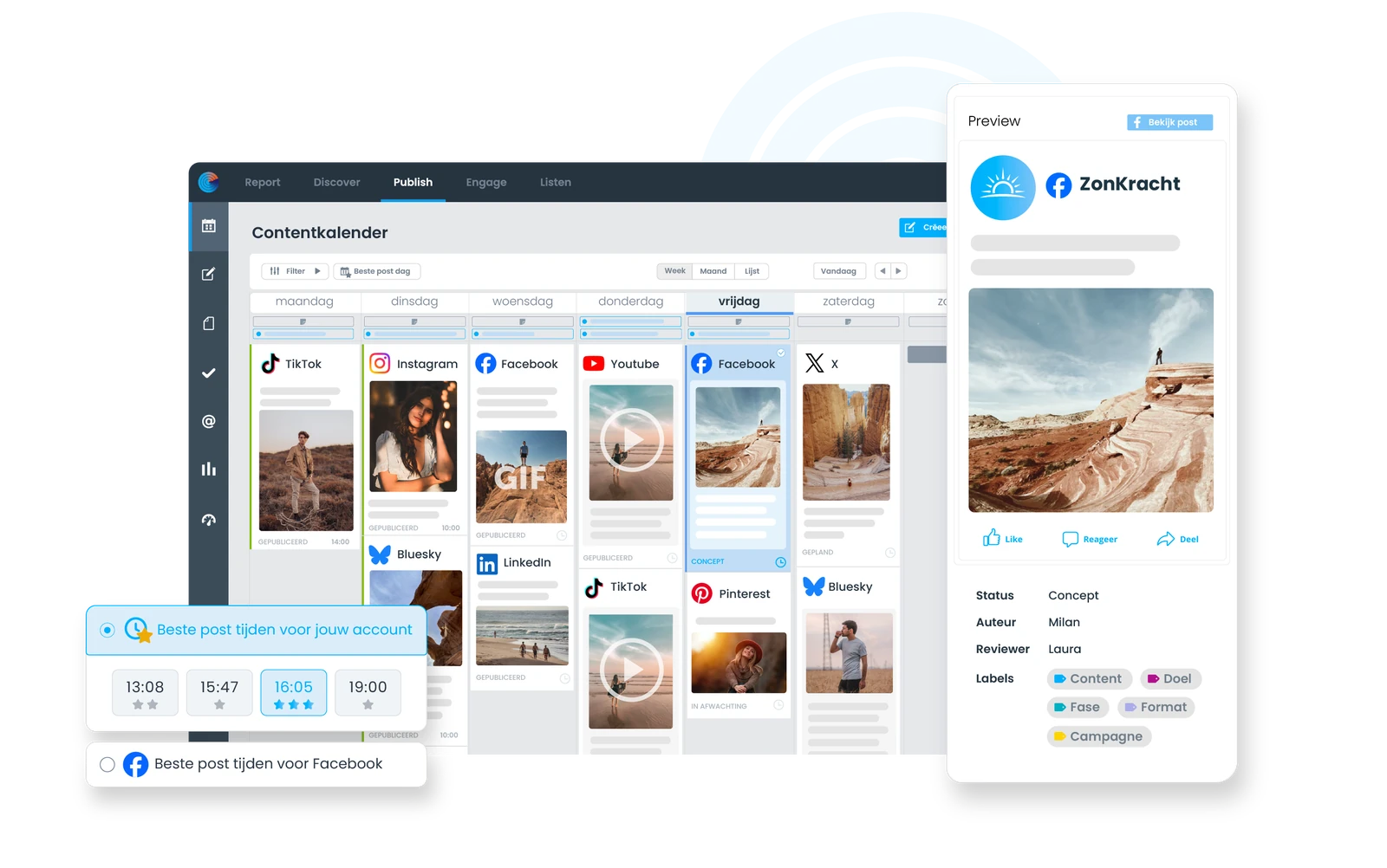 Coosto Publish contentkalender