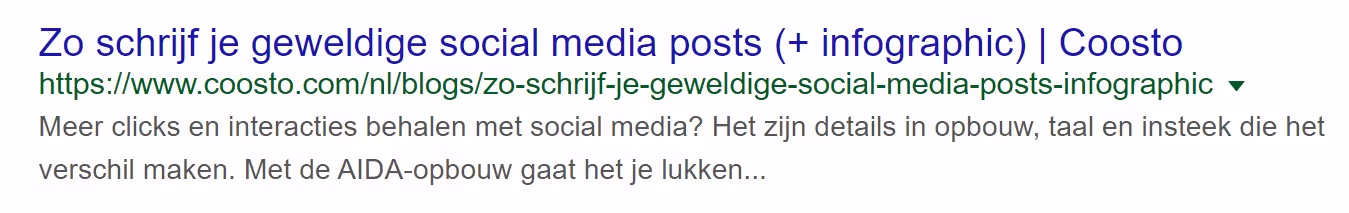 Goed voorbeeld metatags