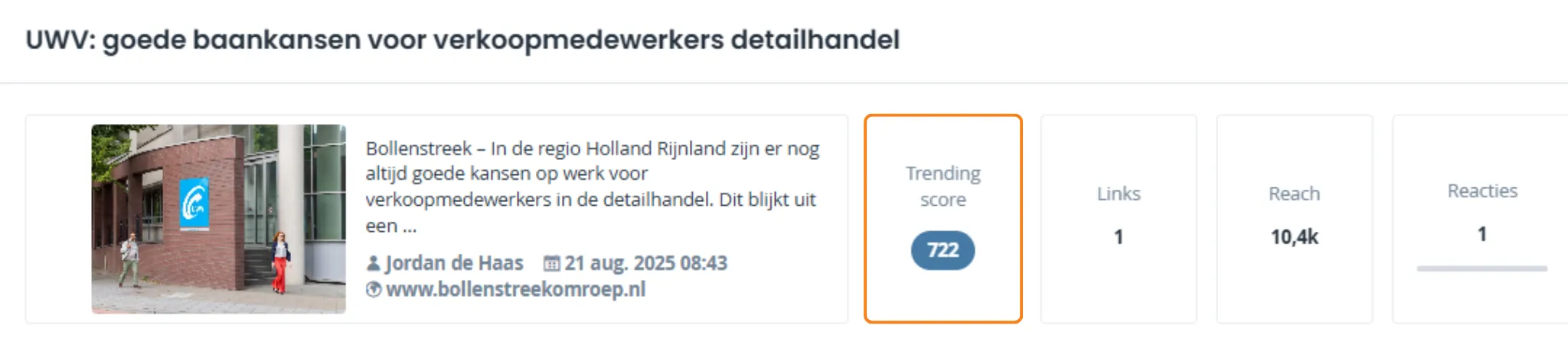 UWV ziet sterke banenkansen voor verkoopmedewerkers in retail