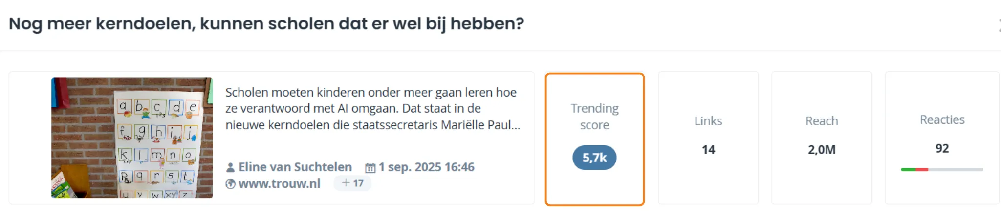 Nog meer kerndoelen: kan het volle lesrooster dat wel aan?
