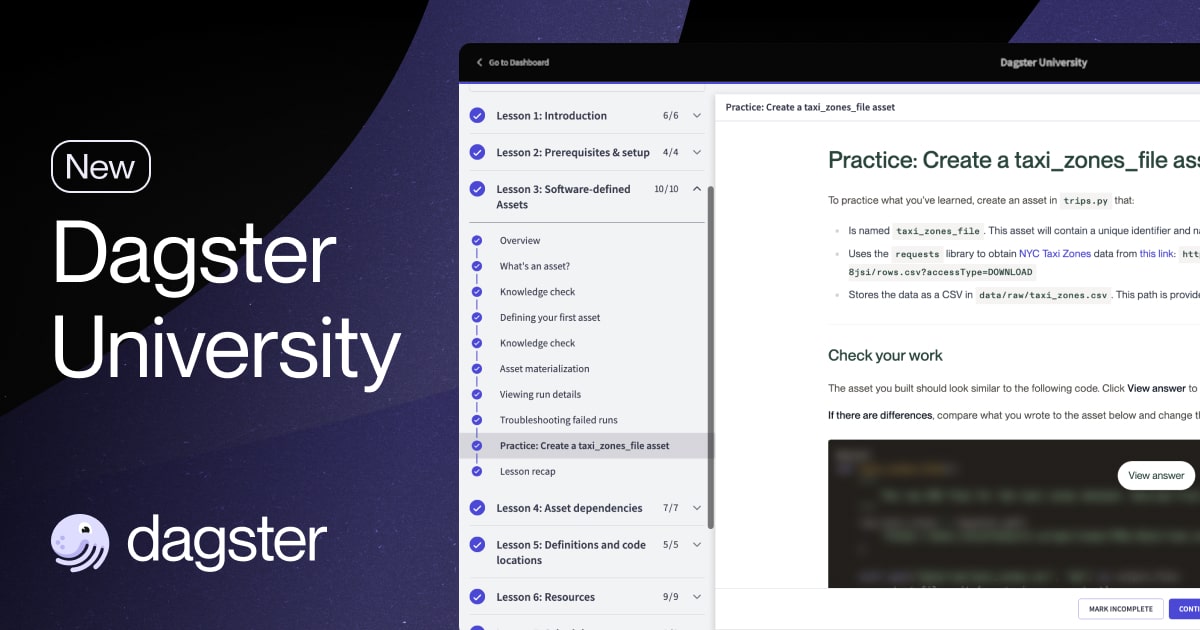 Improving the Dagster learning curve