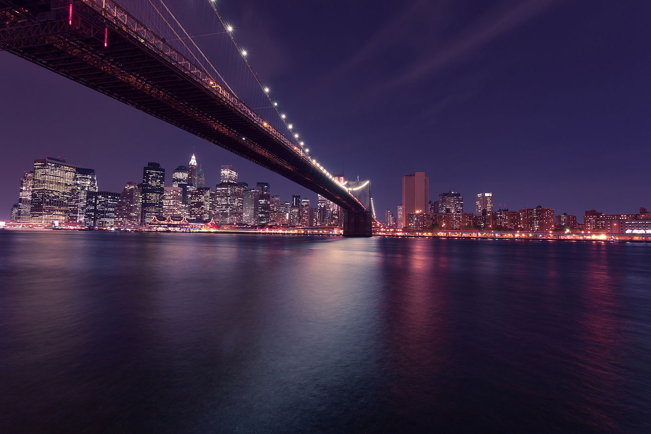 city bridge crossing river